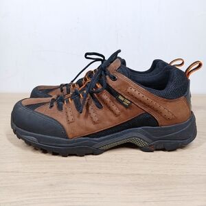 Ecco Brown Black Leather Nubuck Gore-Tex Waterproof Lace Up Hiking Sneakers 1598